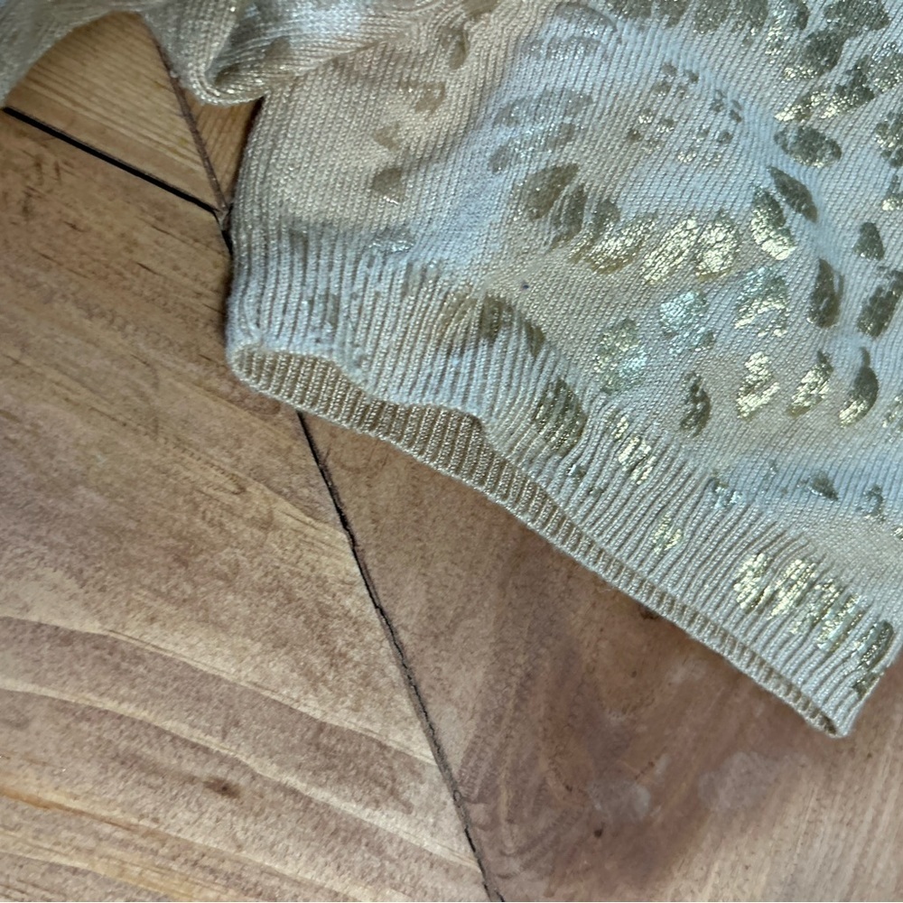 Chico's Gold and Tan Patterned Cardigan - Picture 3 of 11